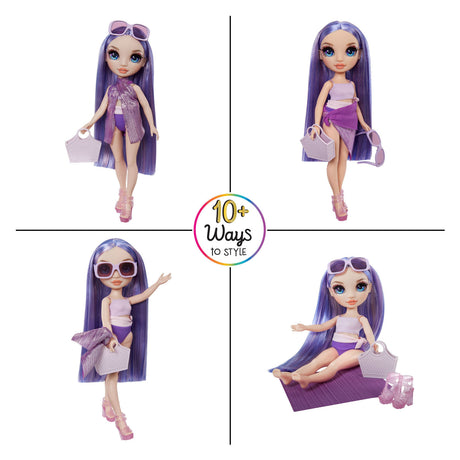 Regenbogen-Hochschwimmen-Modepuppe – 28 cm – violett (lila)