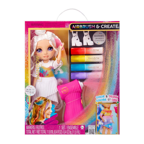 Rainbow High Air Brush kreiert Modepuppen – lila Augen