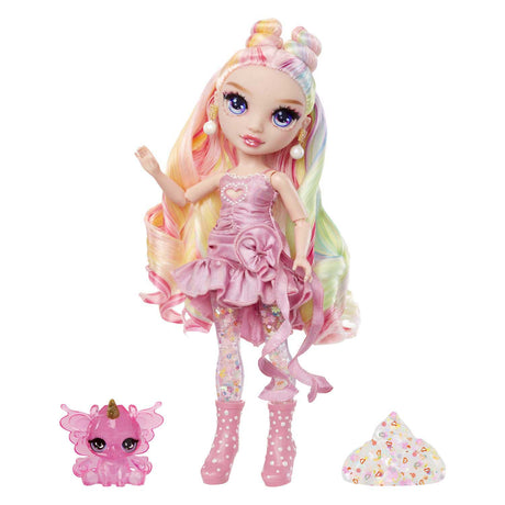 Rainbow High schimmert mit Schleim-Modepuppe – Bella (Rosa)