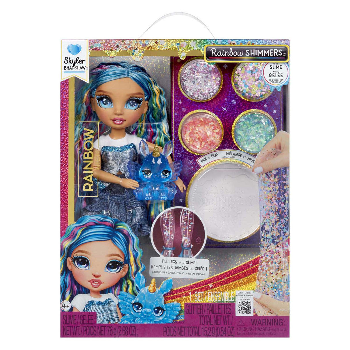 Mga Entertainment Rainbow High-Fashion-Puppe mit Schleim – Skyler