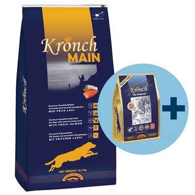 Kronch Main Senior mit kostenlosen Kronch-Snacks aus 100 % Lachs