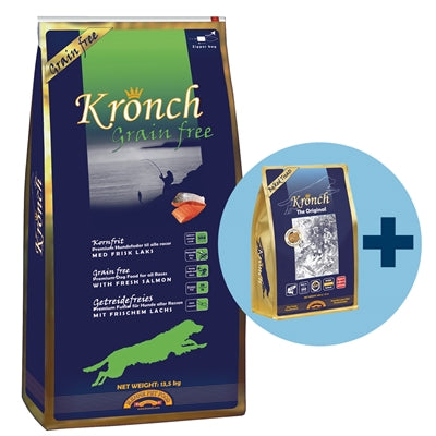 Kronch Adult getreidefrei mit kostenlosen Kronch-Snacks aus 100 % Lachs