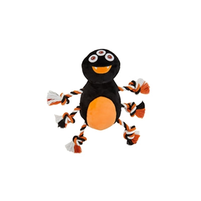 Fröhliche Haustier-Halloween-Spinne mit Zahnseide-Beinen aus Plüsch