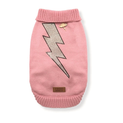Croci Hundepullover Thunder Lightning Bolt Pink