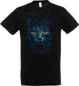 T-Shirt schwarze Katze schwarz