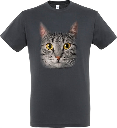 T-Shirt graue Katze grau