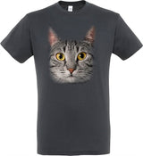 T-Shirt graue Katze grau