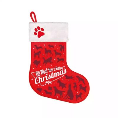 Viele Geschenke Kerstok woof haariges Weihnachtsrot