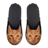 Slipper orange Katze schwarz