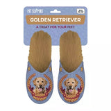 Slipper Golden Retriever Flieder Beige