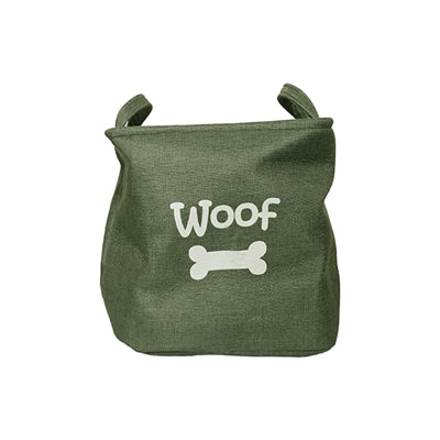Spielzeugkorb aus Palisander-Canvas, Woof, Waldgrün