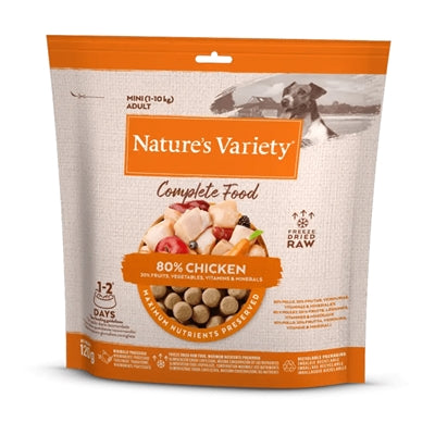 Gefriergetrocknetes komplettes Mini-Huhn der Sorte Natures für Erwachsene, 1–10 kg