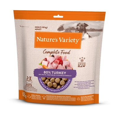 Natures Sorte gefriergetrockneter kompletter Mini-Truthahn für Erwachsene, 1–10 kg