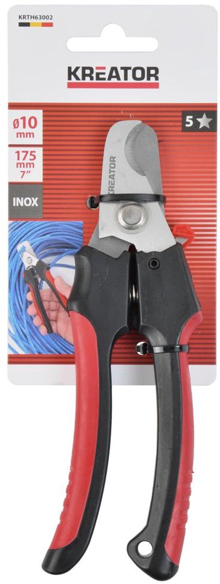 Kreator kabelschaar krth63002 - schaar - 10 mm - softgrip handvat - gereedschap, handgereedschap, kabelkniptang