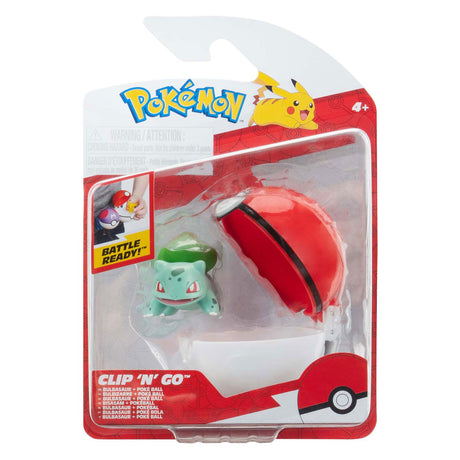 Jazwares Pokémon – Clip n Go Bulbasaur mit Pokéball