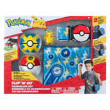 Jazwares Pokémon-Bandolier-Set, Schnellball, Wiederholungsball und Pikachu-Gürteltasche