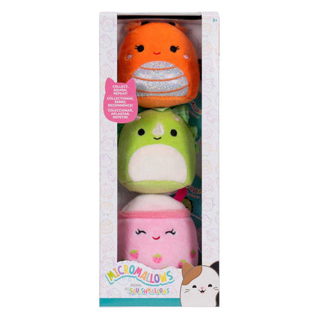 Squishmallows Kuscheltier Plüsch – Micromallows Mony, Tristan, Victoria – 3 Stück.