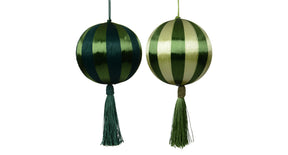 Kerstbal foam thread tassel 2 kleuren assortie groen kleur(en) d.10cm