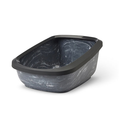 Savic Katzentoilette Aseo Jumbo Marmor grau schwarz