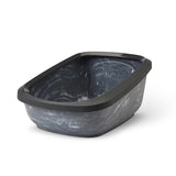Savic Katzentoilette Aseo Jumbo Marmor grau schwarz