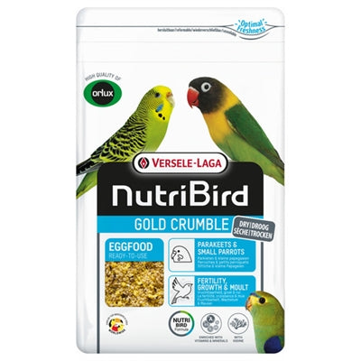Nutribird Gold Crumble Trockeneierfutter Sittiche kleine Papageien