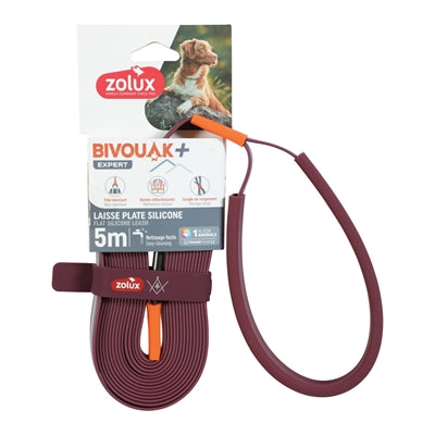 Zolux BVK Schleppleine flach Silikon rot
