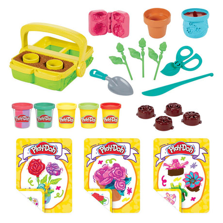 Play-Doh-Spielset mit blühenden Blumen – Modelliermasse – inklusive 5 Töpfen