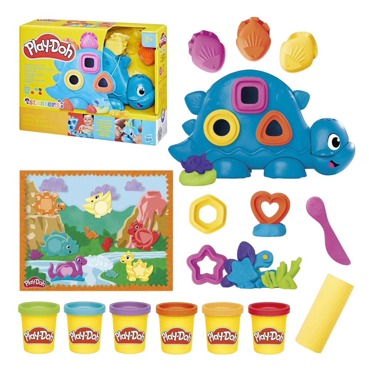 Play-Doh-Dinosaurier in Formen und Farben