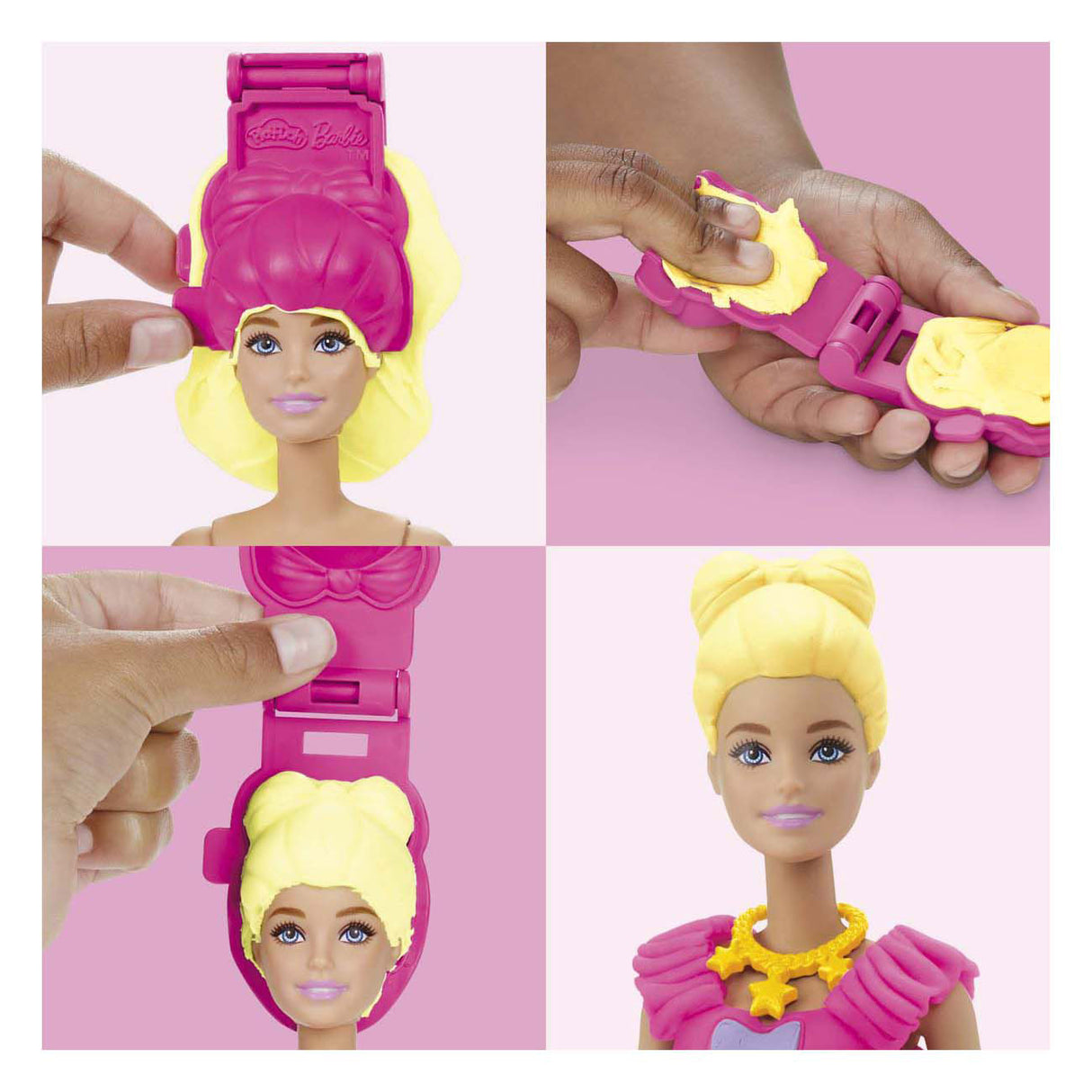 Play-Doh Barbie Rüschen und Schleifen – 3 Tontöpfe