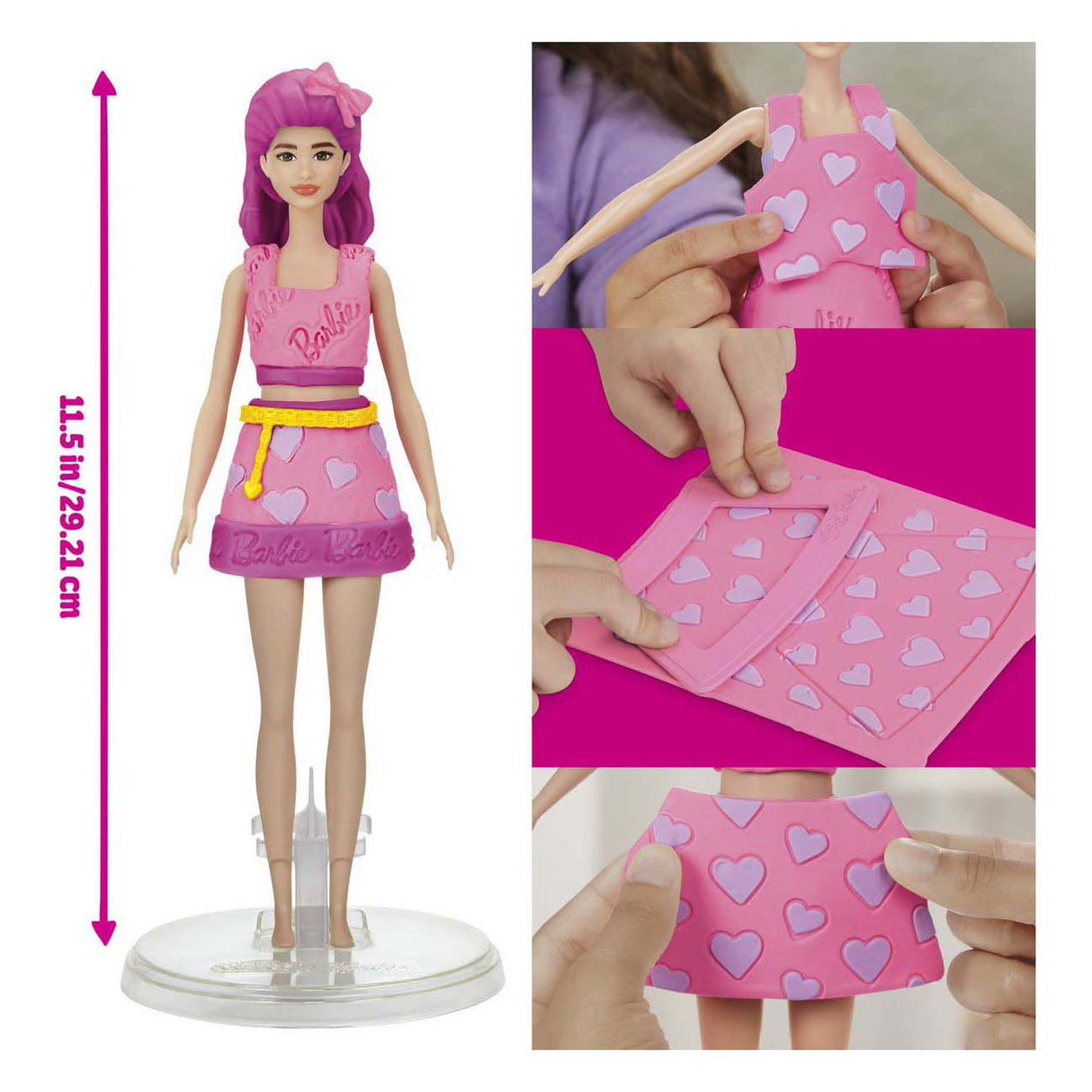 Spielen Sie Doh Barbie mit Herzen und Haaren