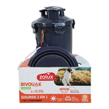 Zolux BVK 2in1 Reiseset Flasche mit Futternapf und Trinknapf blau