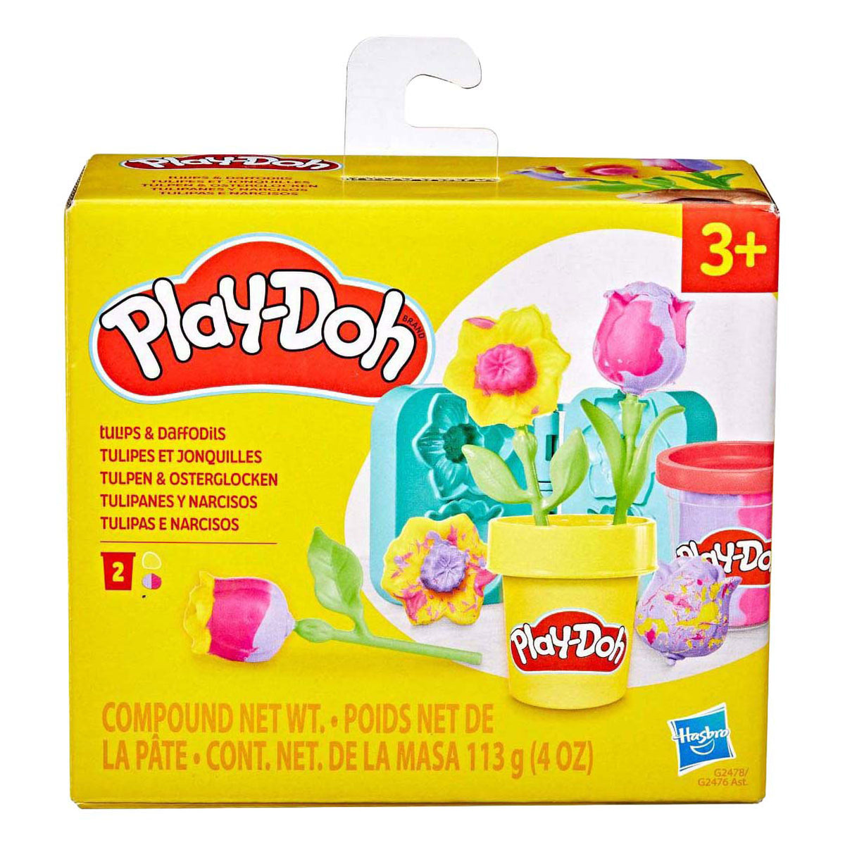 Play-Doh Lil Flowers Tulpe – 2 Tontöpfe.