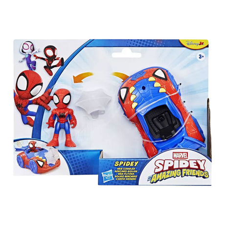 Marvel Spider-Man mit Spinnennetz-Crawler-Spielzeugauto