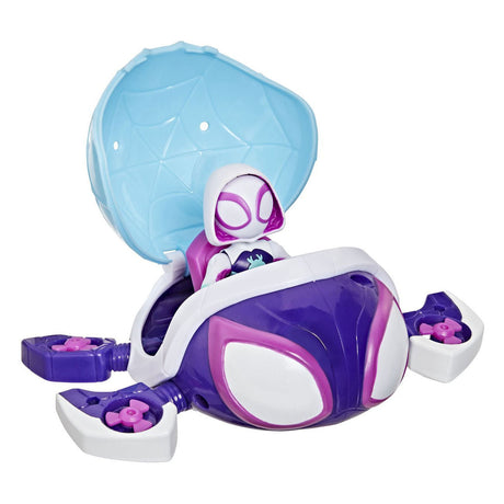 Spidey und seine tollen Freunde bestaunen die Wasserspielzeuge „Spidey und H-A-F Water-Webs Ghost Turtle“.