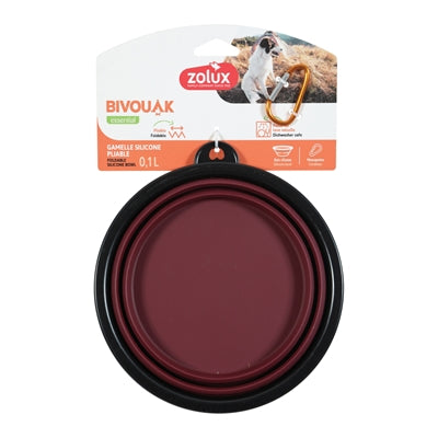 Zolux BVK faltbarer Silikon-Futternapf rot
