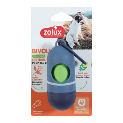 Zolux BVK Kotbeutelhalter + 15 Kotbeutel blau