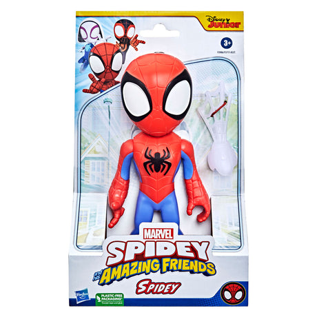Spidey und seine tollen Freunde staunen über die übergroße Spidey-Spielfigur