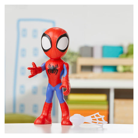 Spidey und seine tollen Freunde staunen über die übergroße Spidey-Spielfigur