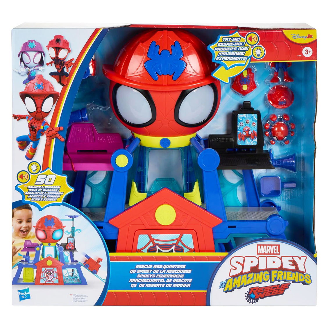 Hasbro marvel spidey and his amazing friends rescue-webs hoofdkwartier
