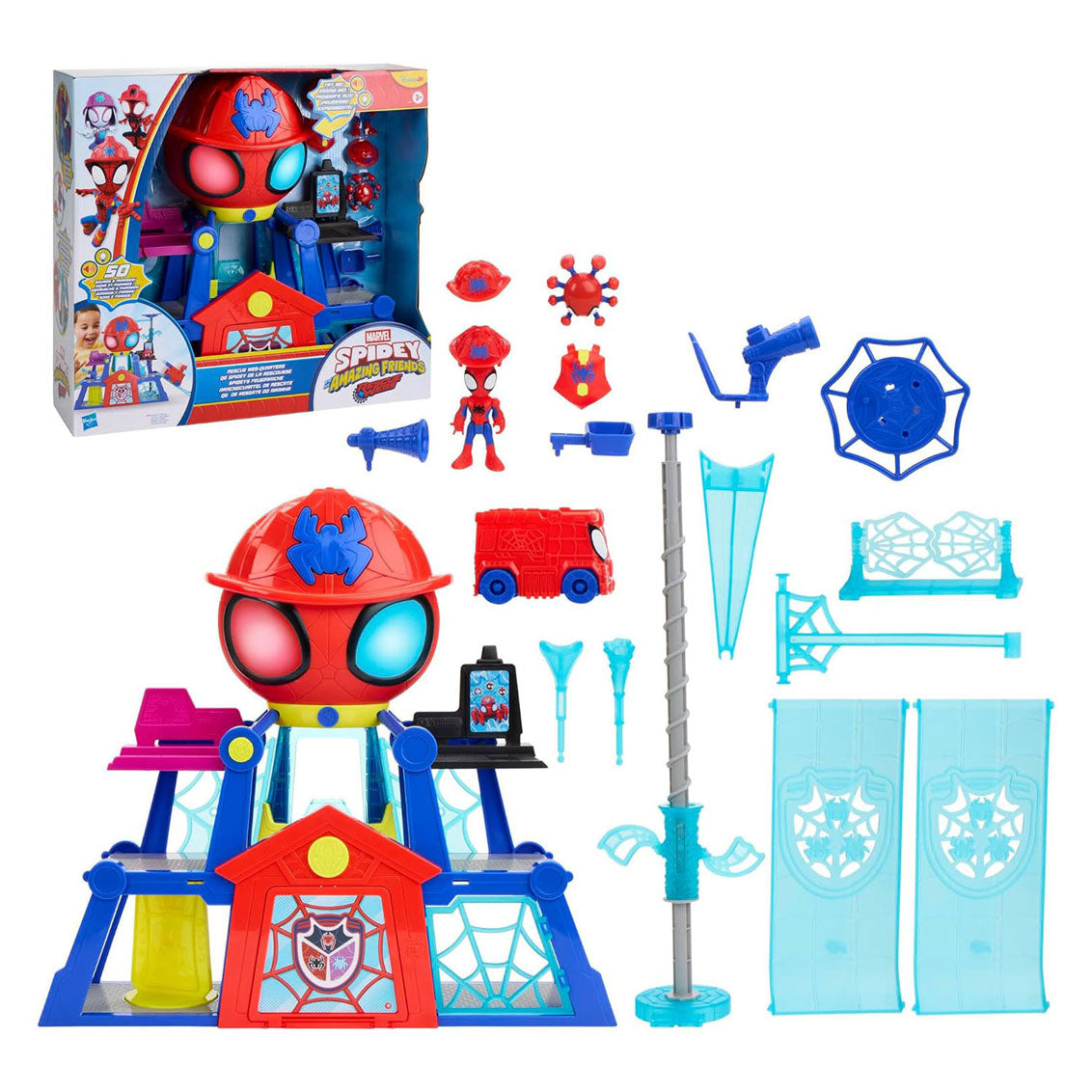 Hasbro marvel spidey and his amazing friends rescue-webs hoofdkwartier