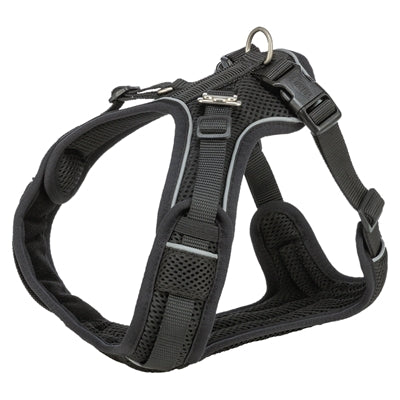 Trixie Hundegeschirr Premium Flexmesh breite Brust schwarz