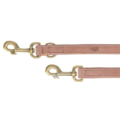 Trixie Hundeleine reines verstellbares Leder rosa