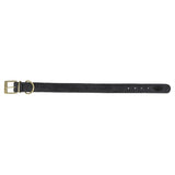 Trixie Hundehalsband reines Leder schwarz