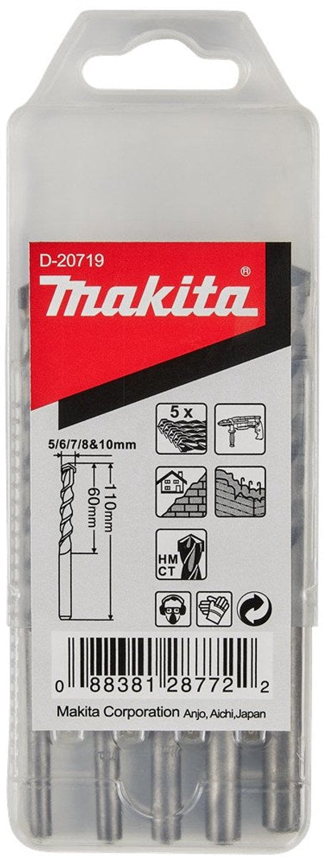 5-teiliges Steinbohrer-Set von Makita 5 6 7 8 10 mm – D-20719