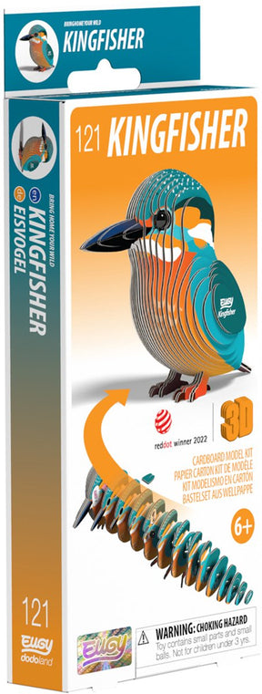 Eugy 3d puzzel - ijsvogel - vogels - duurzaam - verzamel ze allemaal - 6 jaar