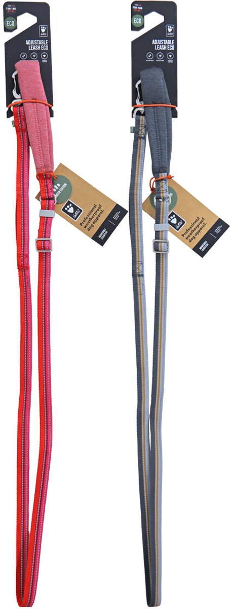 Hurtta verstelbare riem eco - rosehip - 2.0 120-180 cm