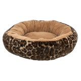 Trixie Hundebett Leo weich rund Plüsch braun Leopardenmuster