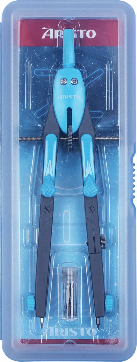 Aristo snelverstelpasser - trendy - lengte 17cm - diameter 340mm - blauw - met reservepotloden - ar-552741-20