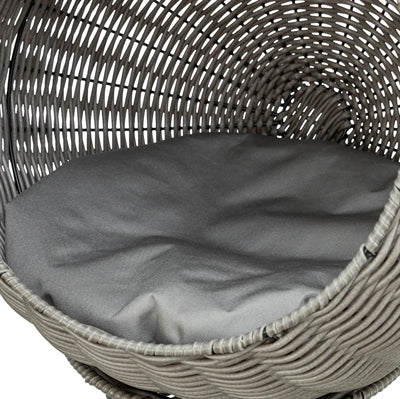 Trixie kattenmand amalia rond polyrattan grijs