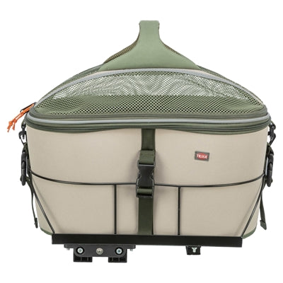 Trixie Fahrrad für Gepäckträger, Polyester, olivgrün, beige